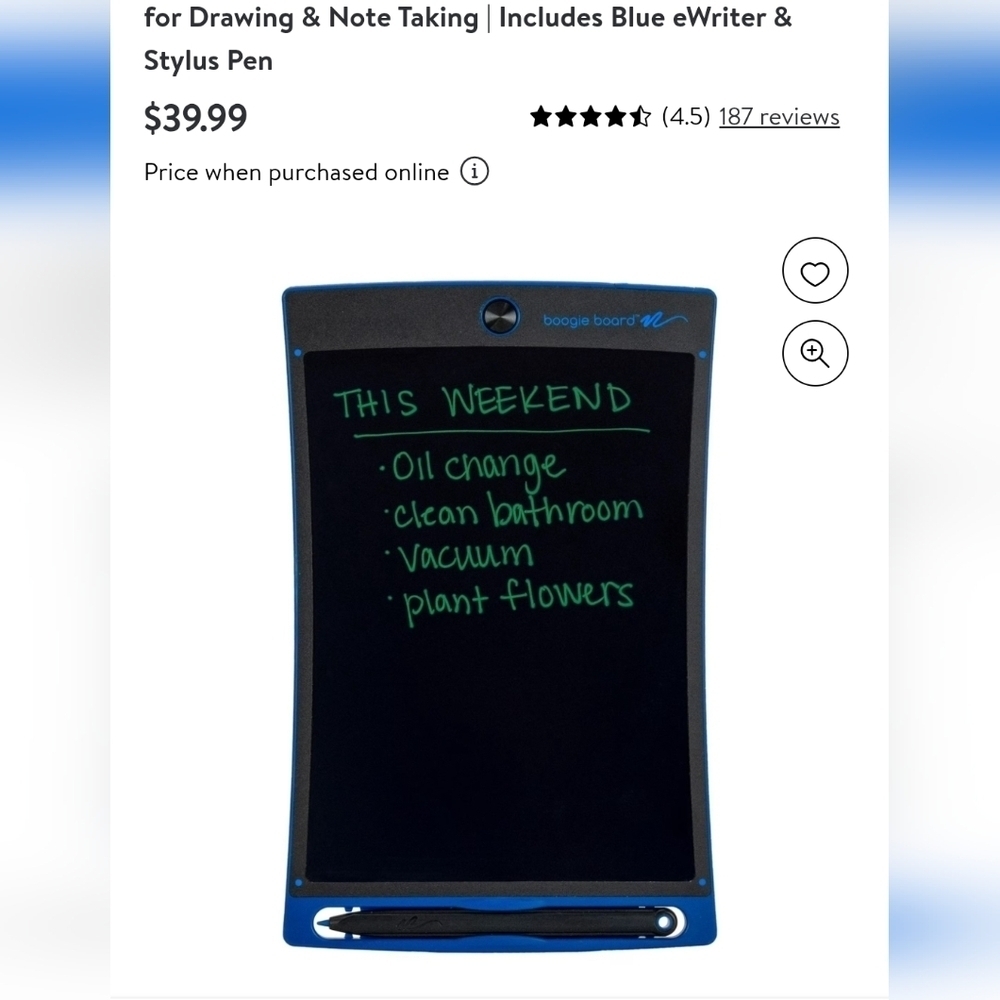 Boogie Board  LCD Writing Tablet Smart Paper for Drawing & Note Taking - Picture 5 of 5